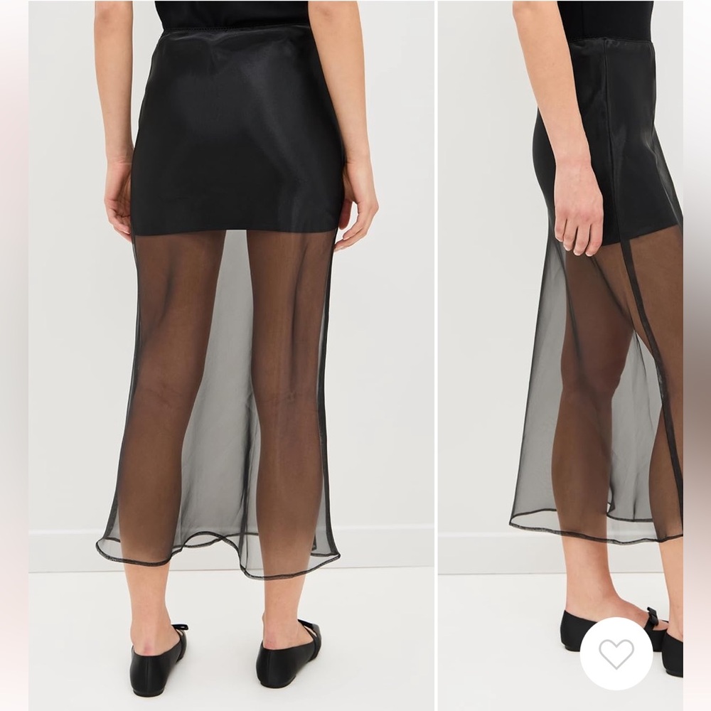 Line & Dot Denman Sheer Black Maxi Skirt Sz M - Picture 14 of 15